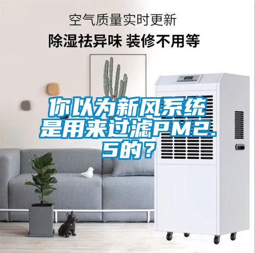 你以為新風系統是用來過濾PM2.5的？