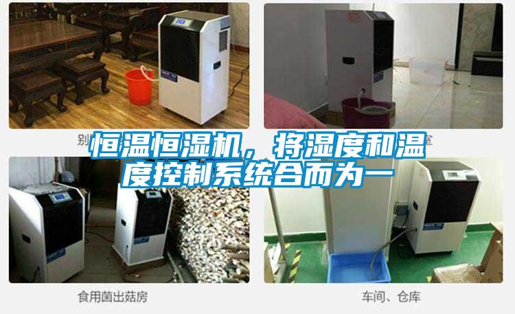 恒溫恒濕機，將濕度和溫度控制系統合而為一