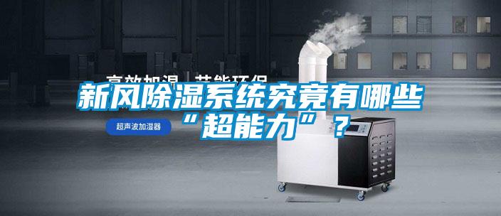 新風(fēng)除濕系統(tǒng)究竟有哪些“超能力”？