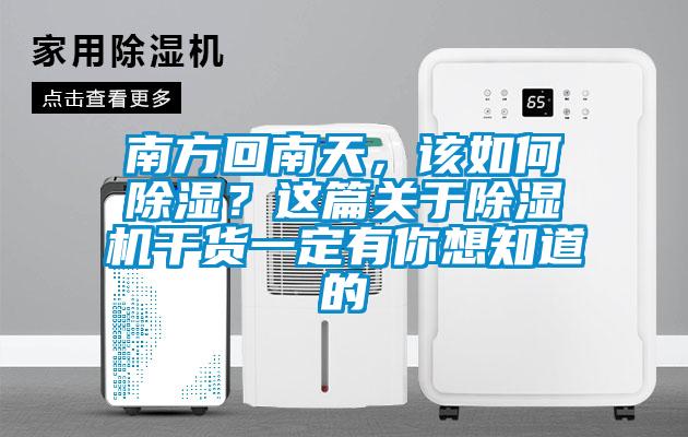 南方回南天，該如何除濕？這篇關(guān)于除濕機干貨一定有你想知道的