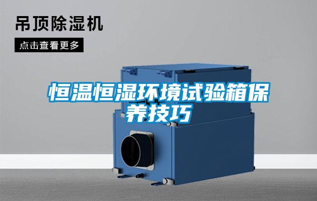 恒溫恒濕環境試驗箱保養技巧