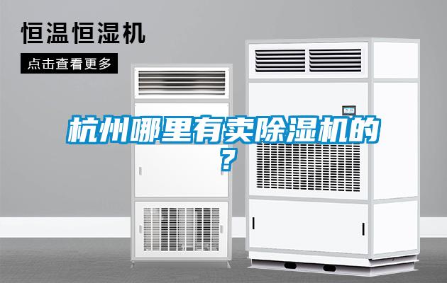 杭州哪里有賣除濕機的？